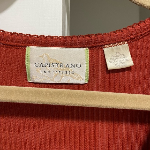 Ribbed Sleeveless Tank Orange - Picture 7 of 7